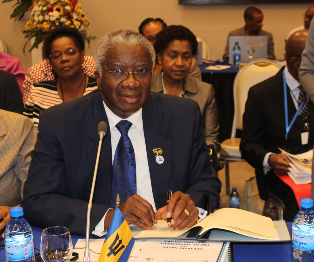 Barbados Prime Minister signs