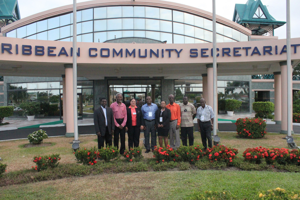 Members of the CARICOM Elections Observer Mission at the CARICOM Secretariat on Tuesday 12 May, 2015
