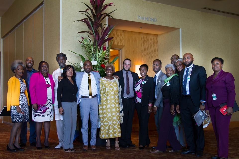 CYA Kishore Shallow, fifth from right, with other participants at the preparatory meeting