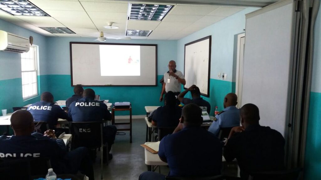 Peter A. Murray, Programme Manager, Fisheries Management and Development, CRFM Secretariat, lecturing to participants (Photo via CRFM)