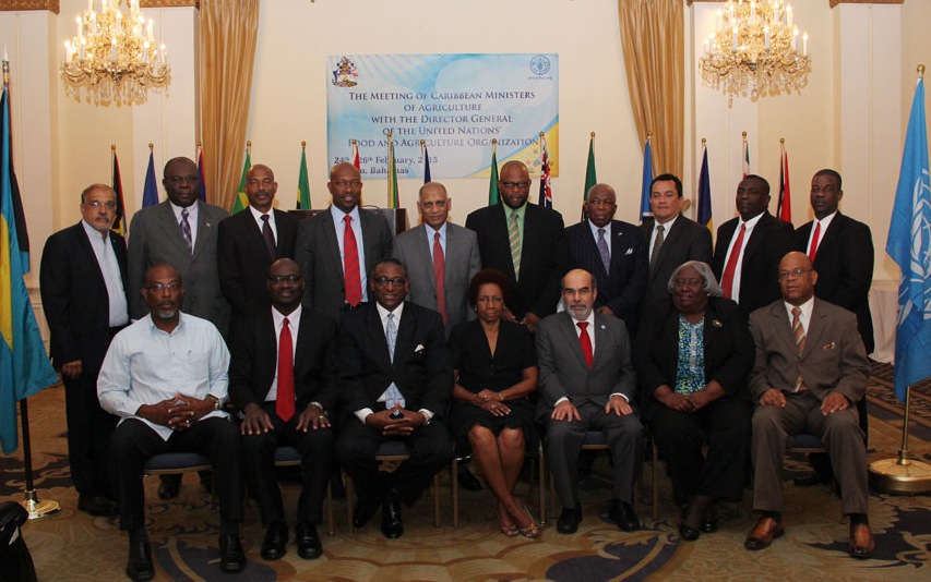Caribbean Ministers of Agriculture with FAO Director General