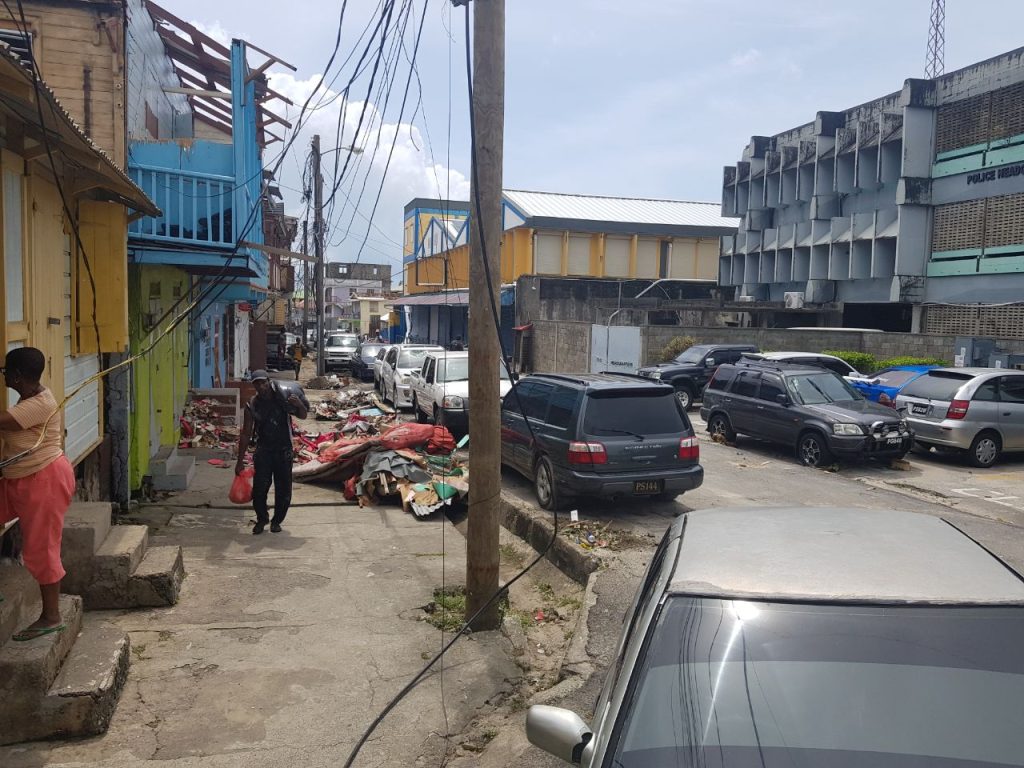 Dominica Hurricane Maria damage downtown buildings (OECS)