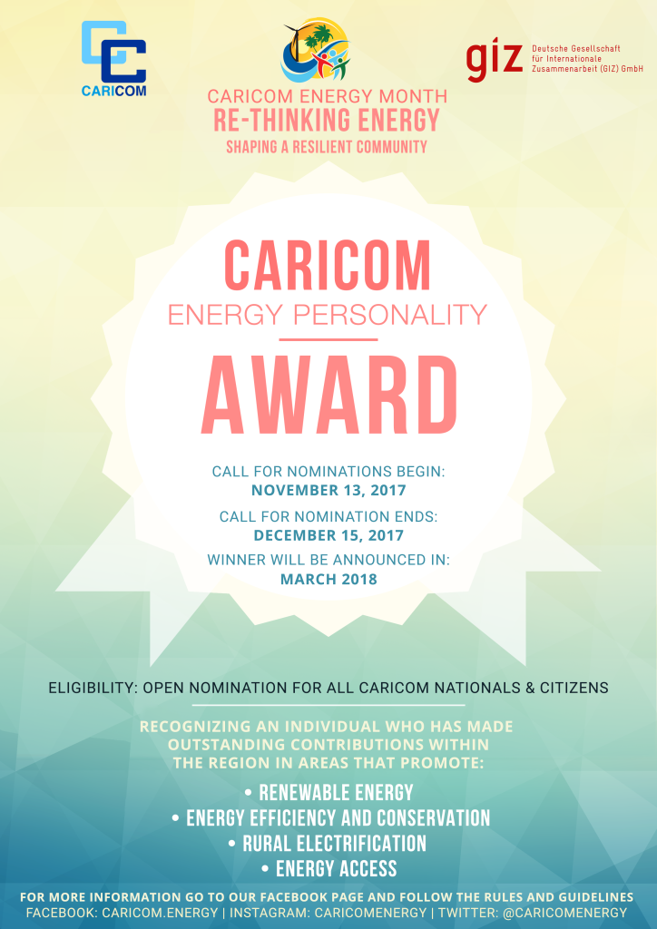 Energy Personality Award poster