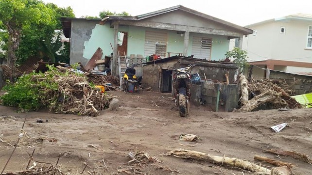 The effects of TS Erika (Photo via Dominica News Online)