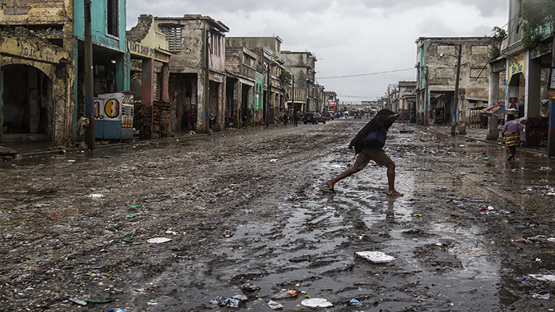A street in Port-au-Prince, Haiti, after Hurricane Mathew.  (UN Photo/Logan Abassi)