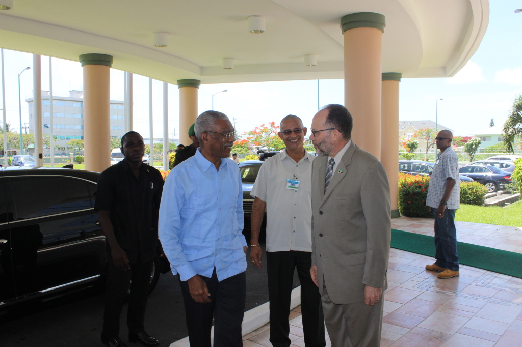 CARICOM Chairman, President of Guyana His Excellency David Granger at the CARICOM Secretariat recently