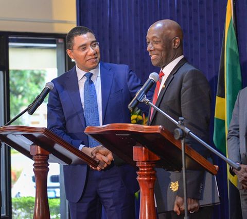 Jamaica_PM_Holness_PM_Rowley_Press_conference