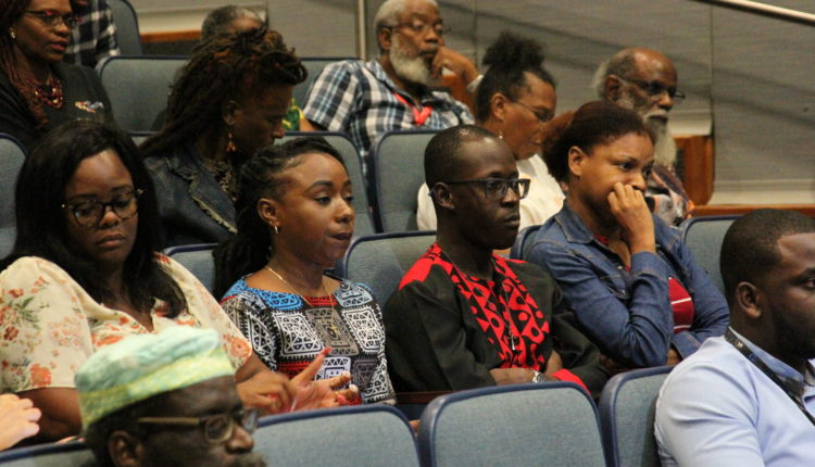 Audience including members of Ikemba Group