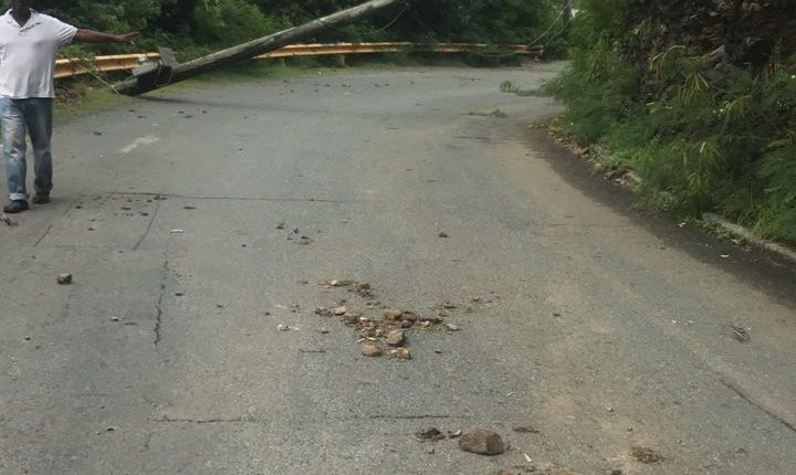BVI Flash Flood pole down