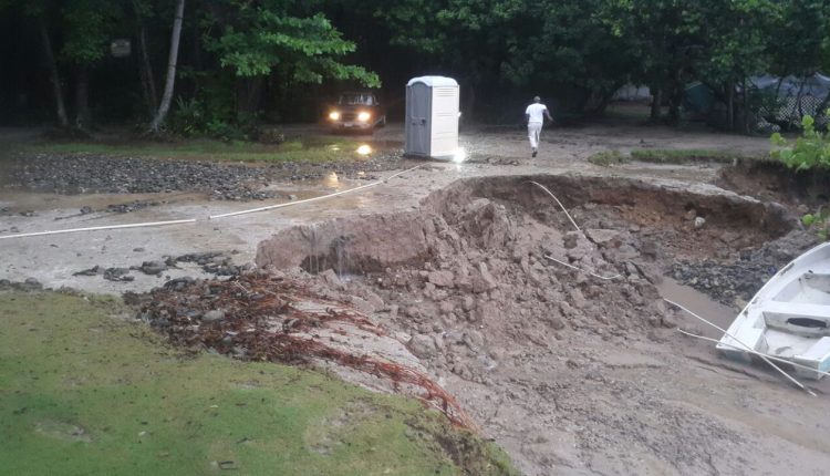 BVI Flash Flood road erosion