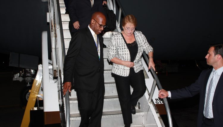 Bachelet arrives