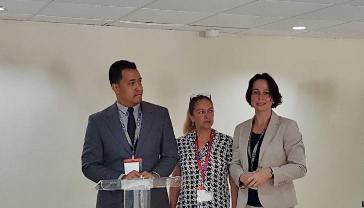 CABUREK 2 – PTB Consultant Mrs Anett Matbadal (right) addresses the Training of Trainers workshop with Mr David Tomlinson of CROSQ and facilitator Mrs Silvana Dem (002)