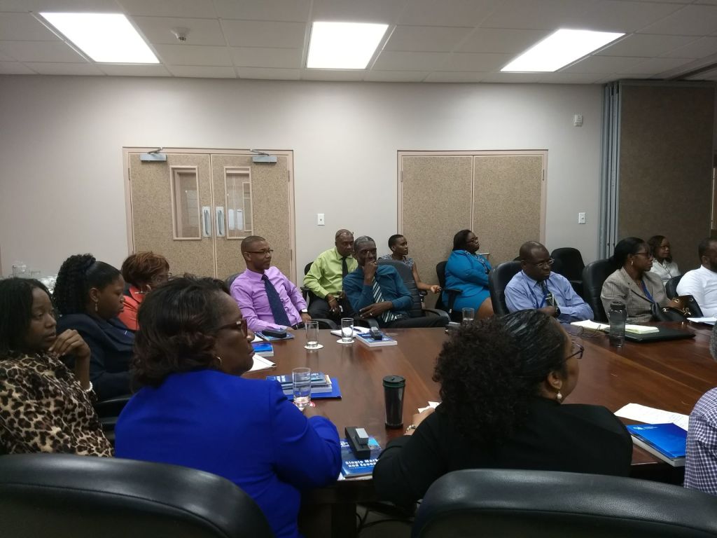 Representatives of regional institutions based in Barbados during the discussions on Wednesday