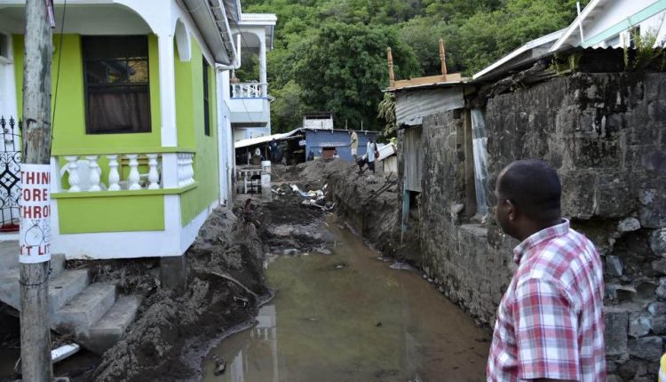Damage – PM Skerrit surveys the damage