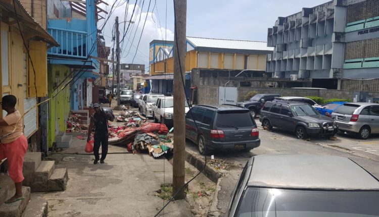 Dominica Hurricane Maria damage downtown buildings (OECS)