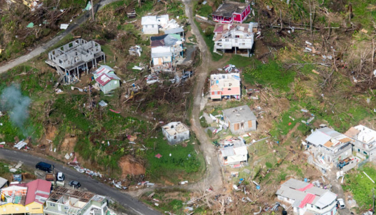 Dominica after Hurricane Maria, aerial view UN