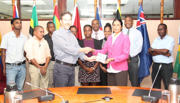 Group photo at software handing over ceremony 3 May 2017