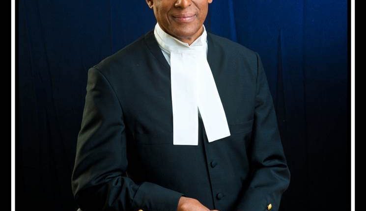 Justice Adrian Saunders black and white