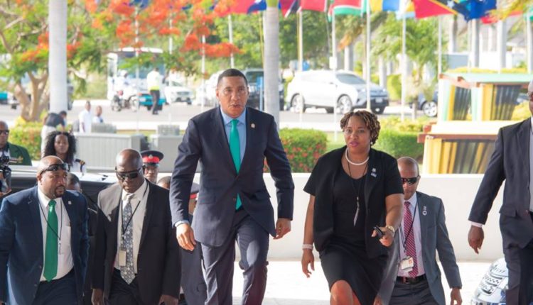 PM Holness arrives